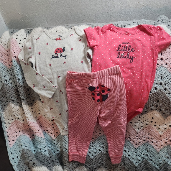 Carter's Other - Baby Girl 3-Piece Ladybug Bodysuit & Legging Set